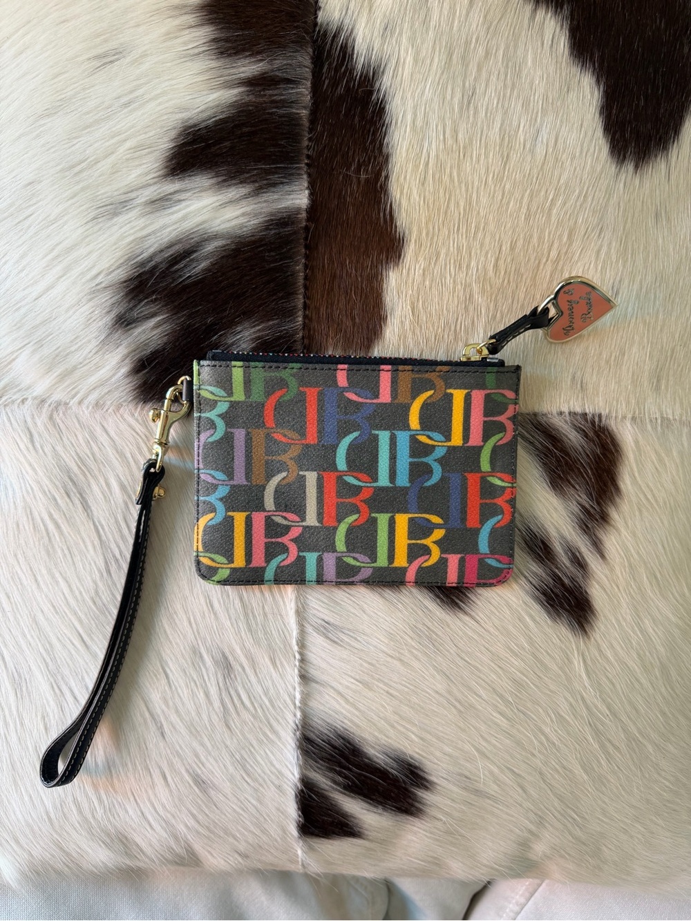Dooney & Bourke Colorblock Logo Wristlet Card Case